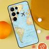 Чехол для телефона с картой мира для путешествий для Samsung Galaxy S25 Ultra S24 S23 S22 S21 Ultra S9 S10 Plus S20 FE Funda Обложка