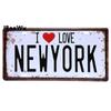 Worldwide Popular City License Plate Poster Vintage Wall Decor North America Metal Tin Sign Plaques Poster 15x30cm