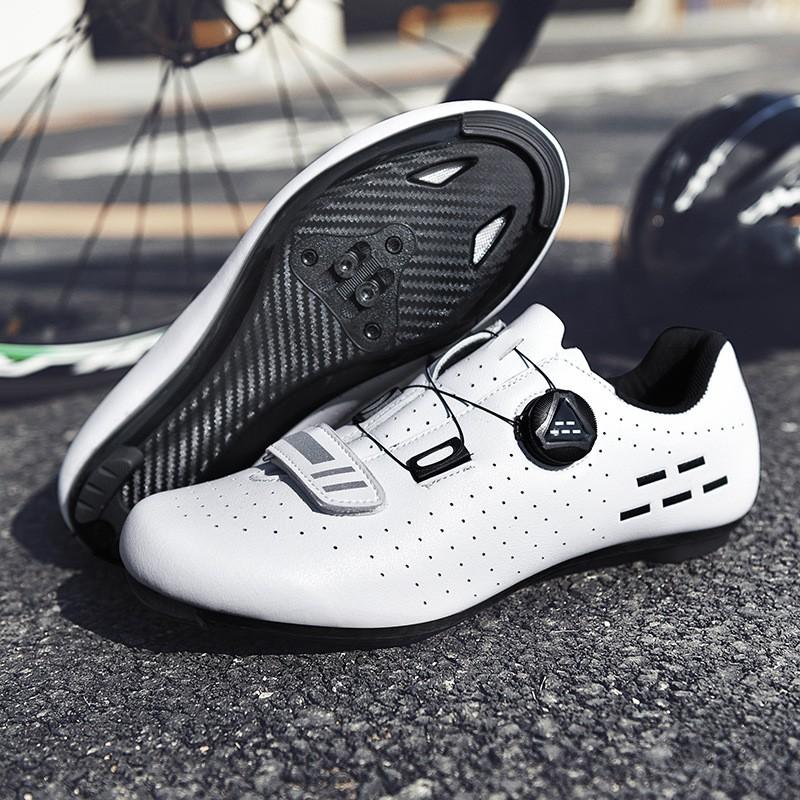 Large Size Cycling Shoes Road MTB Bike Riding Breathable Rigid Sole Clipless Flat Pedal Options