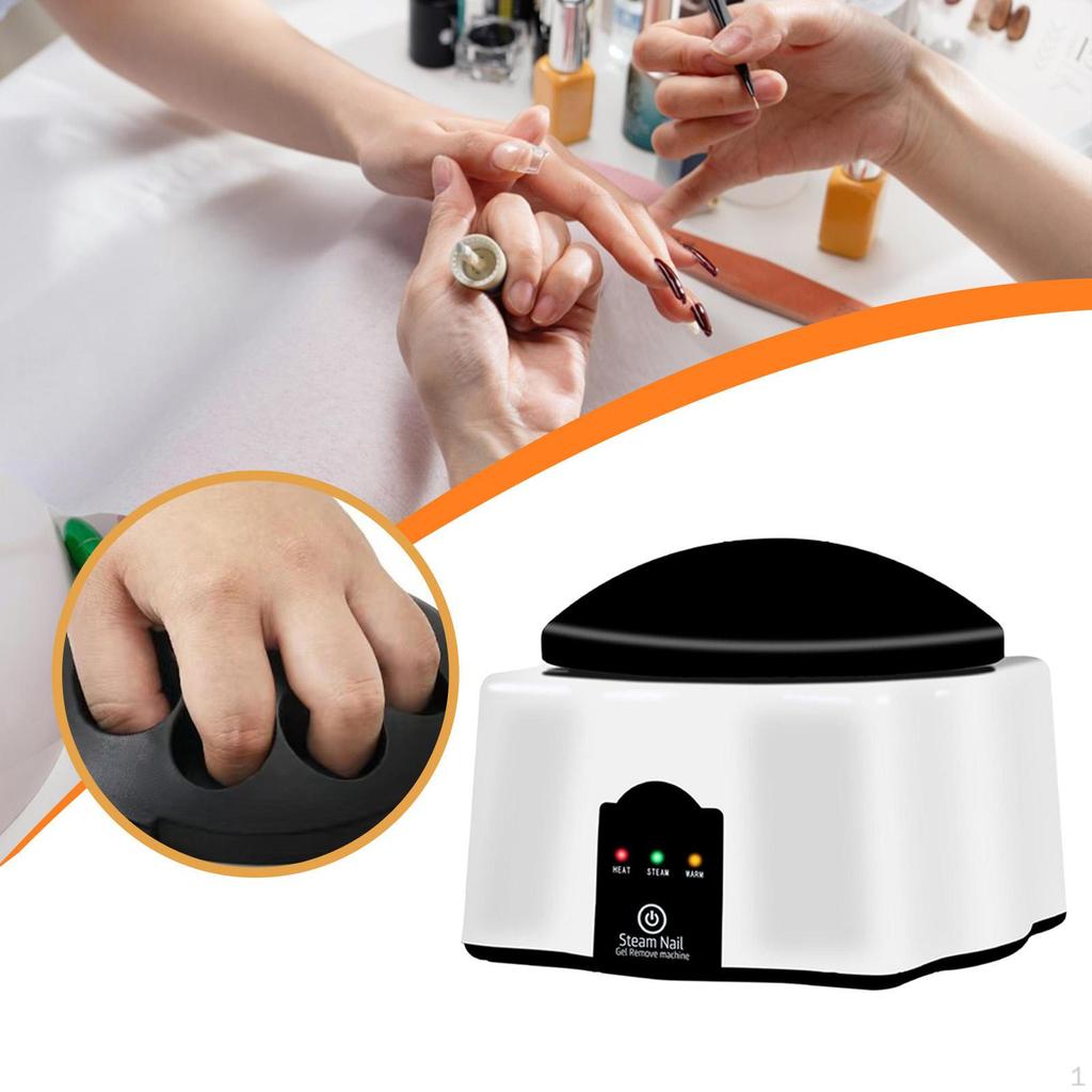 Steam Nail Polish Remover Gently Automatic Removal Device Gel White