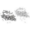 100pcs Silver & Gold Crystal Rivets 6mm & 7mm Double Cap Rivets  DIY Leather Craft