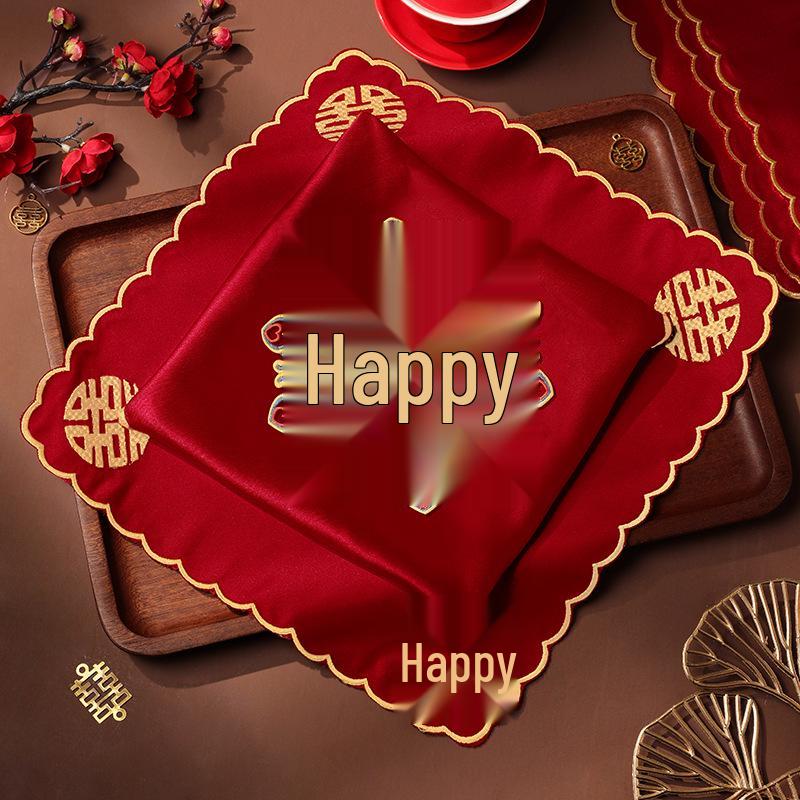 Красный свадебный платок невесты Xi - Набор приданого для женщины