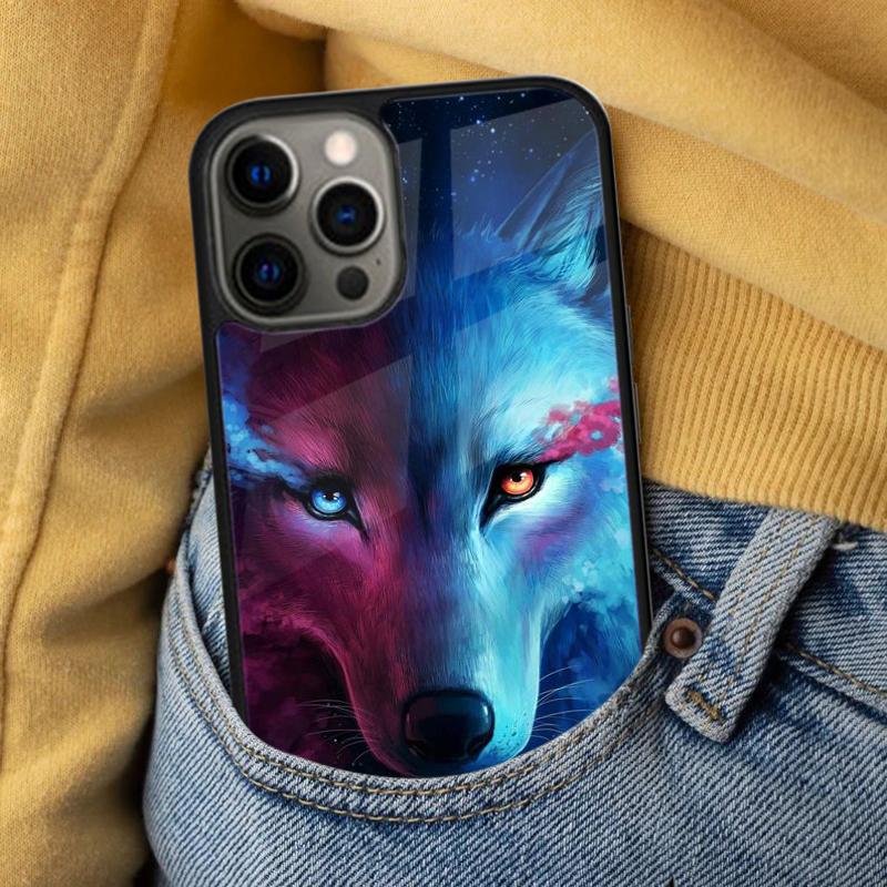 Wolf Art Soft Phone Case for iPhone 17 Air 16e Pro max 15 Pro 13 14 Plus 11 12 MagSafe Magnetic Coque