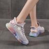 Women's Spring Sneakers Rainbow Soft Bottom Flyweaving Coconut Women's Shoes Mesh Breathable Sports Casual Running Shoes