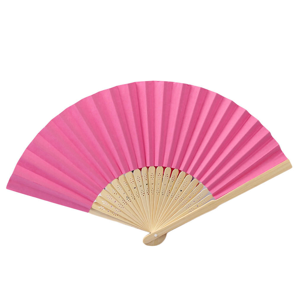 1pcs Paper Folding Fans Blank Bamboo Hand Held Fan for Practice Calligraphy Doodle DIY Painting Wedding Party Decor Gifts
