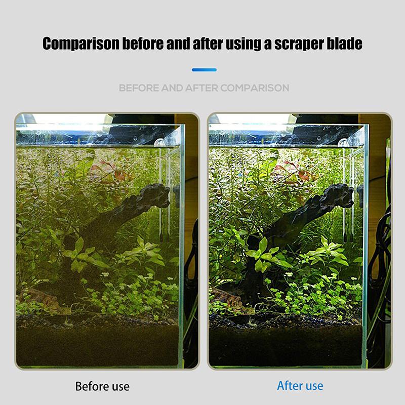 Инструмент для чистки аквариума Удаление водорослей с плоского песка Скребок для удаления водорослей из стекла двойного назначения Бытовой инструмент для чистки Аксессуары для аквариума