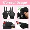 Black Heat Resistant Gloves 3 Finger Protection Mittens New Curling Wand Glove