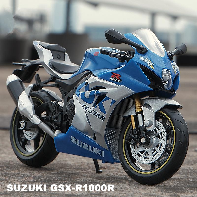 1/12 Suzuki GSX-R1000R литой гоночный мотоцикл модель уличного кросс-кантри мотоцикла имитационная детская игрушка подарок