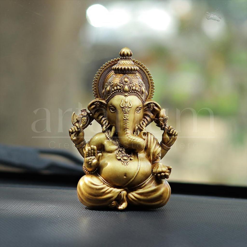 Ganesha Idol Vinayaka Statue Vinayagar Murti Pillayar Ganesha Murti Ganpati Idol for Car Dashboard Home Office Decor