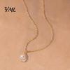 Cubic Zirconia Rhinestone Jewelry Water Drop Necklace for Women, Adjustable Extension Chain Pendant, Sparkling Statement Cocktail Party Pendant