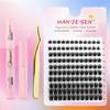 Self Application DIY At Home Individual Lashes Kit Wispy DIY Eyelash Extension Kit  for Beginners
