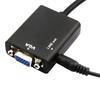 1×Черный конвертер HDMI в VGA с аудиокабелем 3,5 мм Адаптер видеовыхода ПК DVD