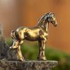 1PC Copper Alloy Horse Moss Flowerpot Fish Tank Micro Landscape Decoration Animal Mini Decorative Sculpture Collection Gift