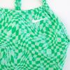Nike Женский купальник-борцовка hydraStrong Multi Print NeSSe017 Green Shock