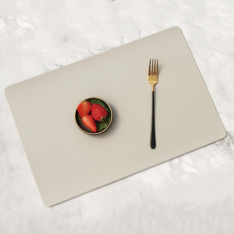 Leather Placemats Non-Slip Heat Insulation Placemats Table Mats Household Table Mats Waterproof Hotel Western Food Mats Coasters