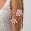 Браслет-манжета 'Яичный цветок' с открытыми концами, регулируемая повязка на руку, модная цветочная цепочка на руку, для вечеринки