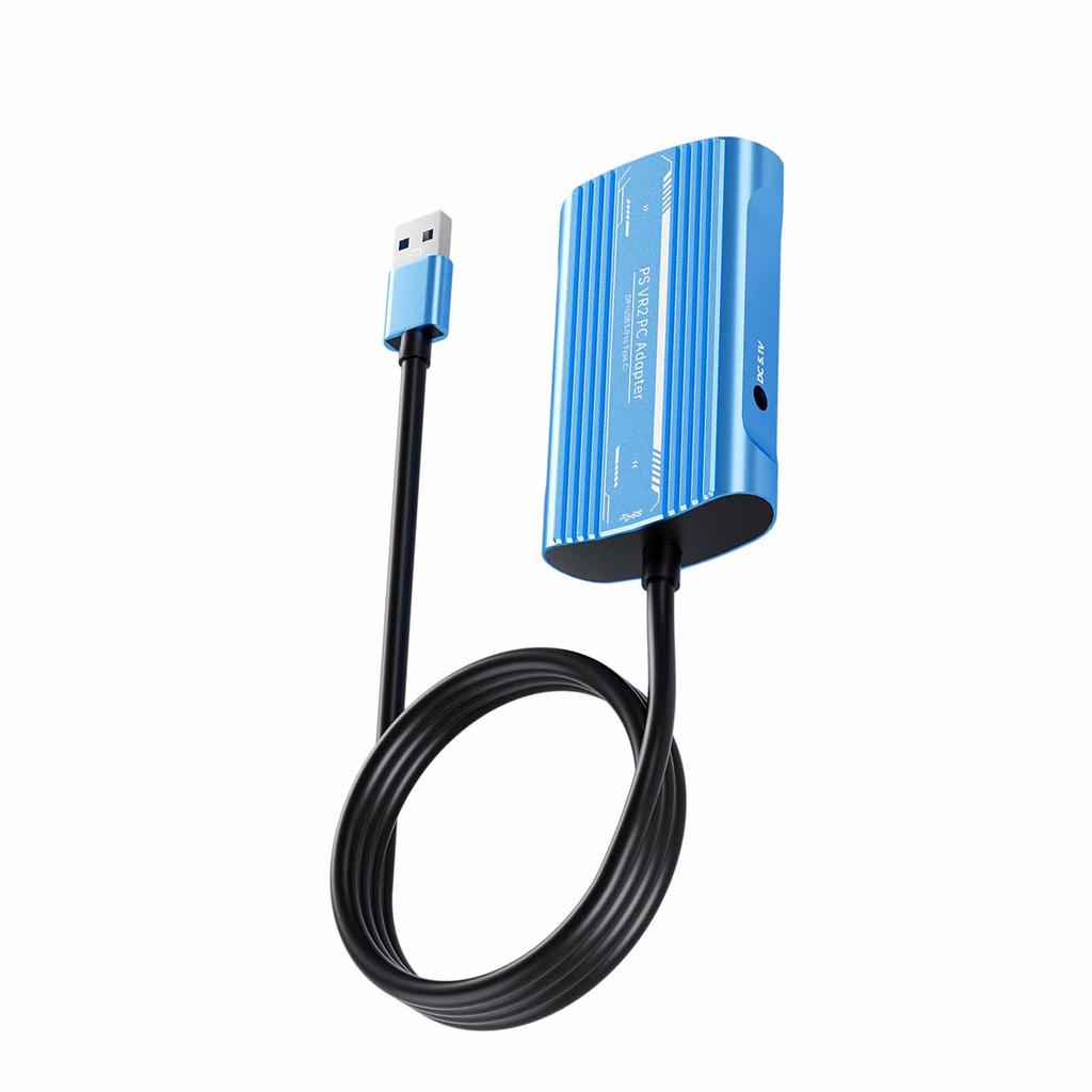 Адаптер для ПК, подходящий для PSVR2, с кабелем DisplayPort и адаптером питания, алюминиевый корпус