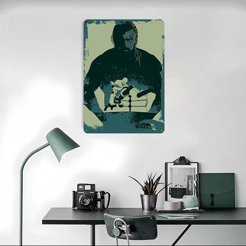 Triple H Wrestling Tinplate Poster Customized Wall Art Vintage Metal Signs Retro Tin Plaque for Mancave Decoration Gaming House