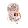 Portable Handheld Sewing Kit, Mini Travel Sewing Machine with Threads, Needles, Buttons for Emergency Clothing Repairs, Home