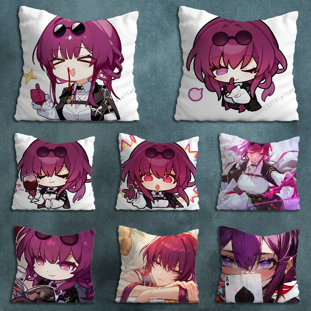 HHonkai Star Rail KKafka Various Sizes Square Pillow Case For Car Home Bedchamber Decor Birthday Gift
