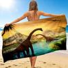 1Pc Dinosaur Paradise Beach Towel, Quick Dry, Multi-Use for Beach Pool Gym Yoga Home Travel, Christmas, Halloween, Xmas Gift M928519