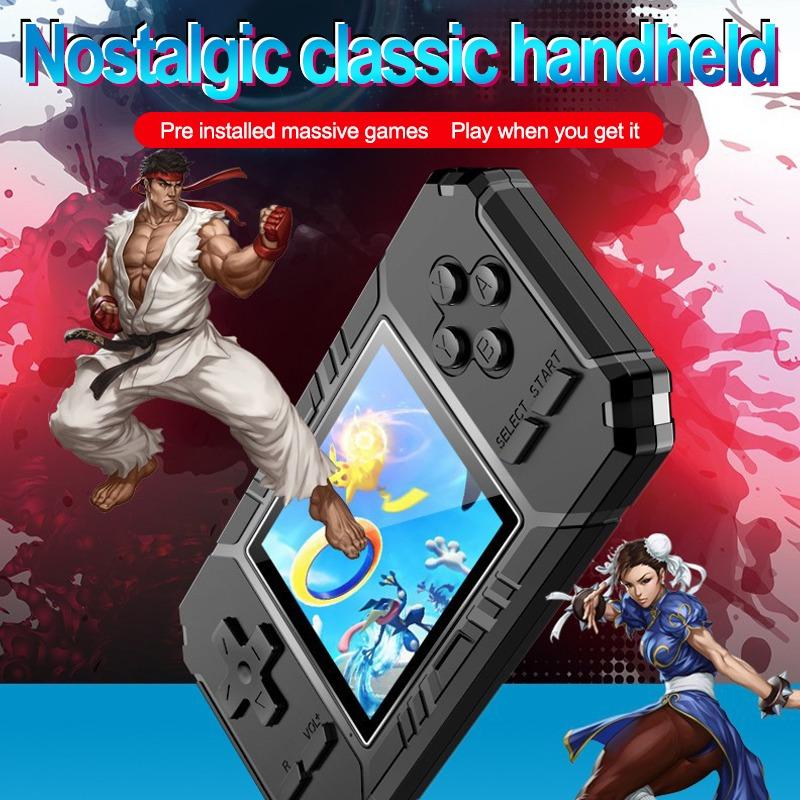 Портативные игровые плееры, ретро мини-консоль, 8-битный 3,0-дюймовый цветной ЖК-экран, встроенный 520 игр, портативный