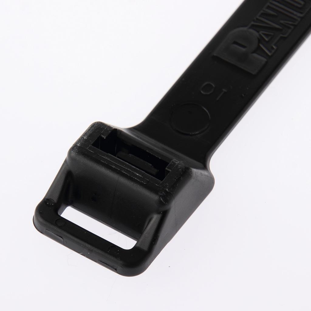 Panduit nylon cable ties, weather-resistant black, width 12.7 mm, length 564 mm, pack of 100, PLT6EH-C0