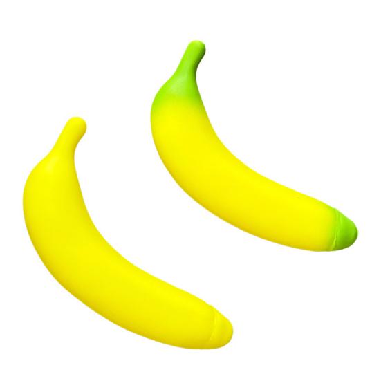 Fake Banana Dog Chew Toy Boredom Anxiety Relief Squeaky Fruit Interactive Toy Bite Resistant Puppies Teething Cleaning Toy Pet Supplies