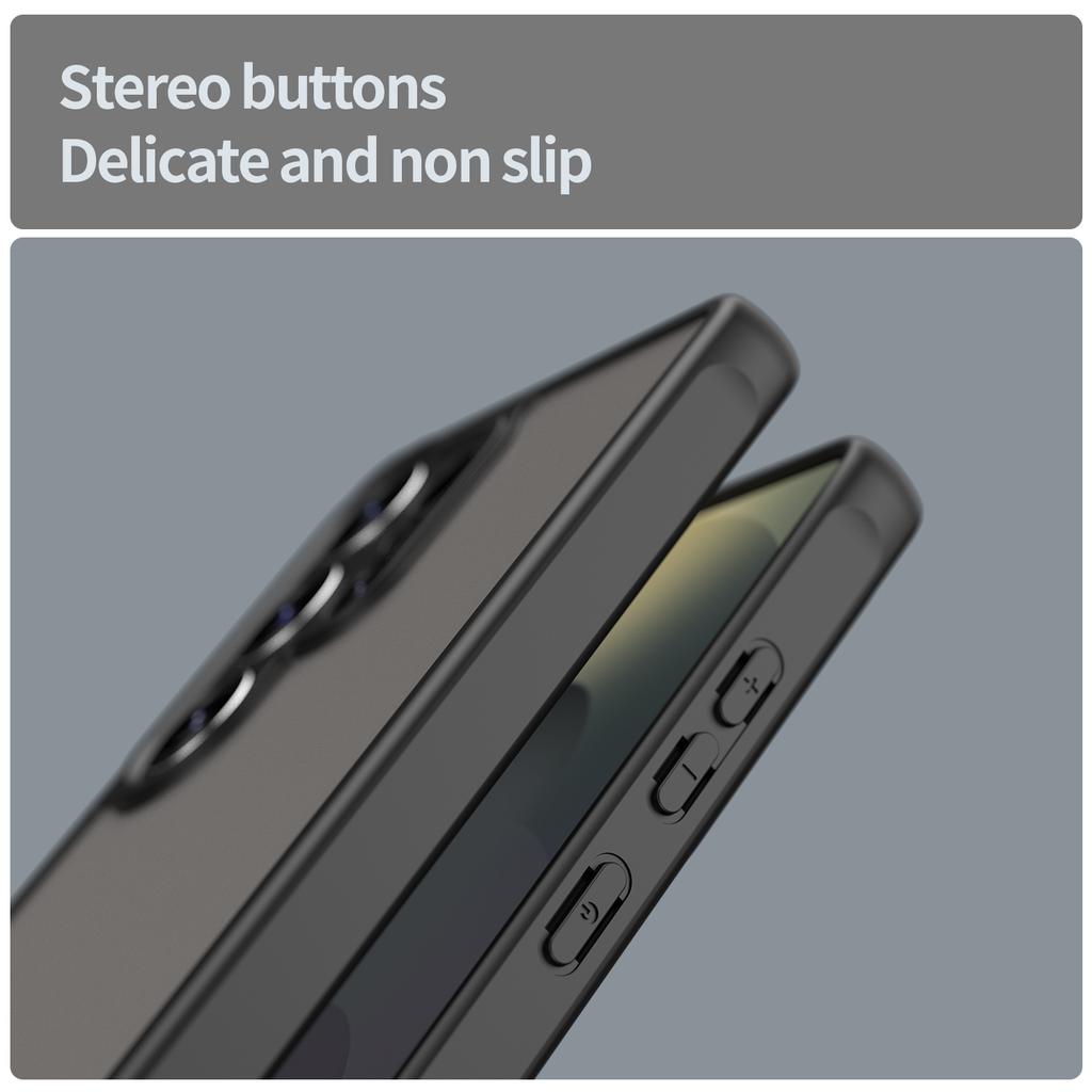 For Samsung Galaxy S25 Ultra Phone Case Drop Proof Airbags Frosted Translucent PC+TPU Back Cover