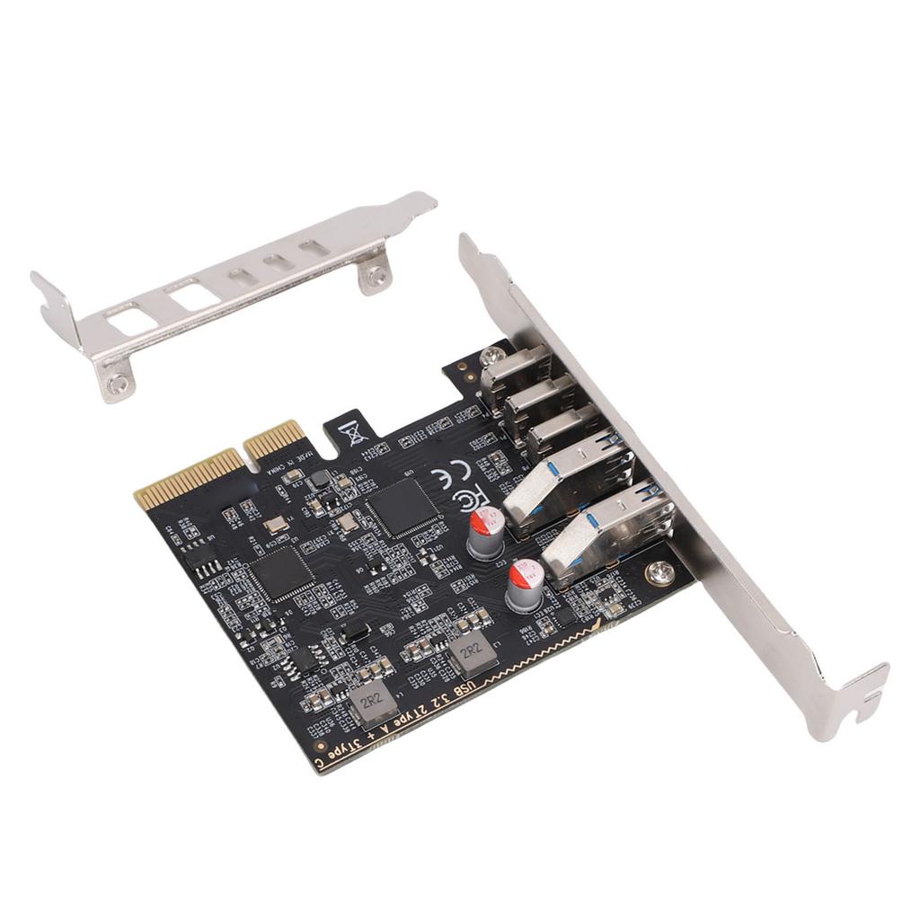 Карта расширения PCIe USB 3.2 Gen 2 10 Гбит/с, 5 портов USB-хаб, адаптер PCI Express 3.0 X4 для настольного компьютера, корпуса SSD, рабочей станции