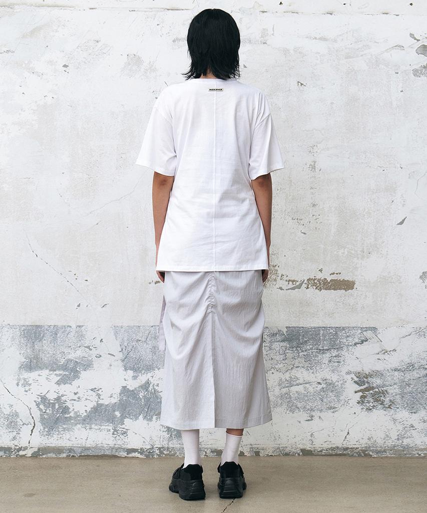 INSILENCE WOMEN Knotted Oversized T-Shirt White