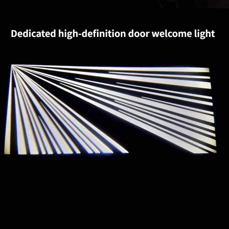 Door Lights For Tesla Model 3/Y Highland Juniper Projector Puddle Lights Ultra-Bright Welcome Step Light Glass Film Never Fade