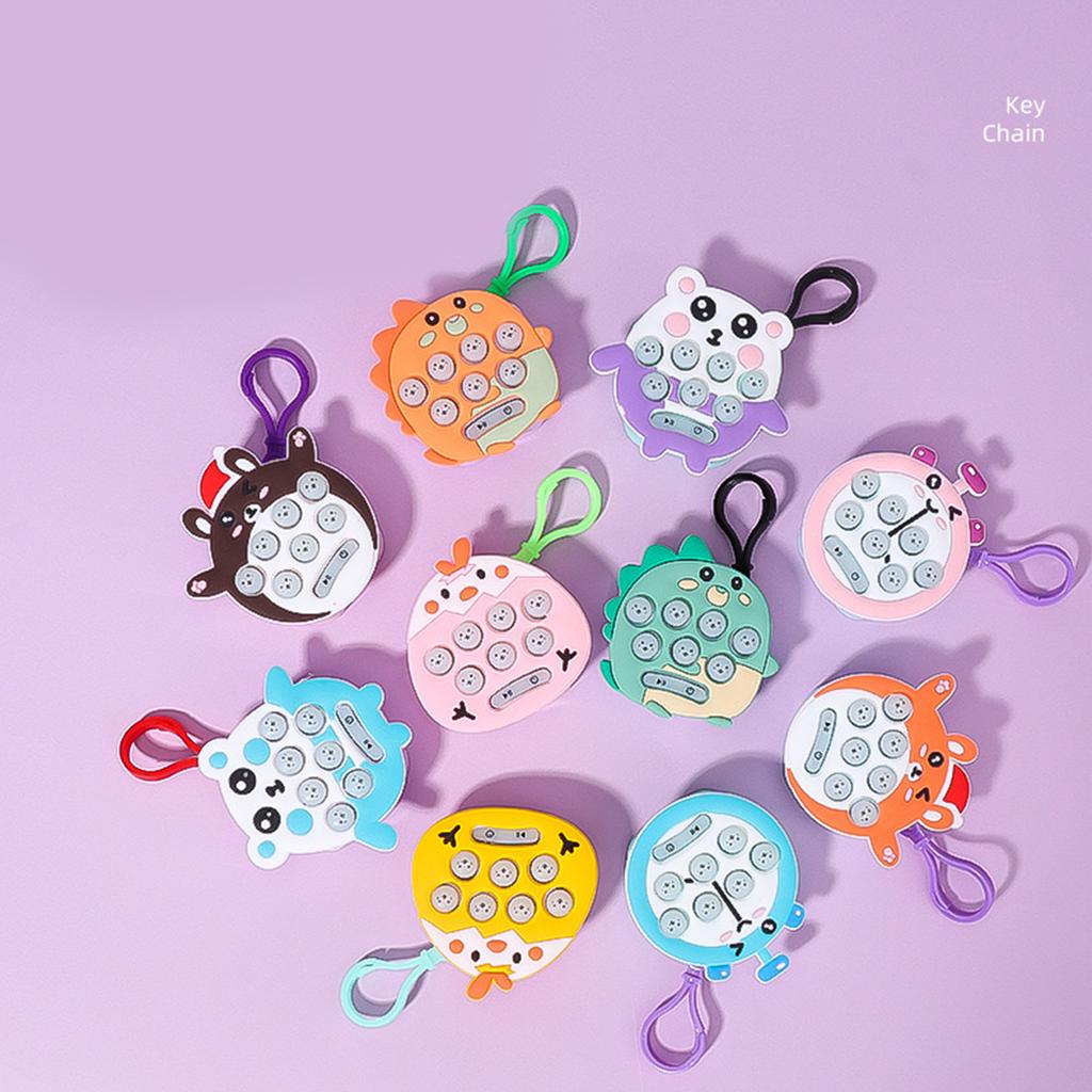 Портативная игровая консоль, брелок с подсветкой, игрушка PopGame, сенсорная игрушка-фиджест, брелок с пузырьками и светодиодной детской игрушкой-антистрессом