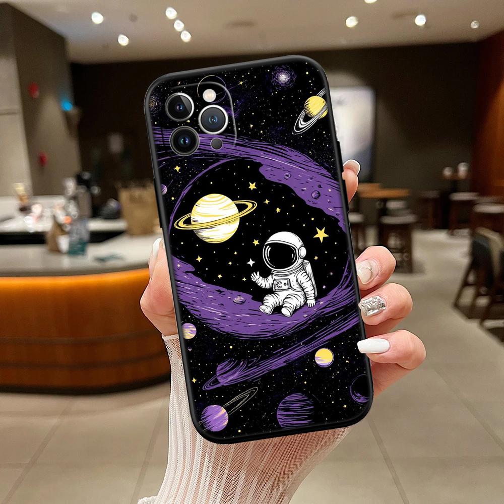 RA4 Astronaut Space Moon Alien New High-End Shell Phone Case for Redmi Note 10 11 12 Pro Max 10S 10C 10T 11A 11S 12S 12C