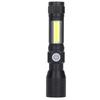 LED Flashlight Rechargeable Torch LED Pocket Flashlight with COB Light Super Bright Magnetic Base