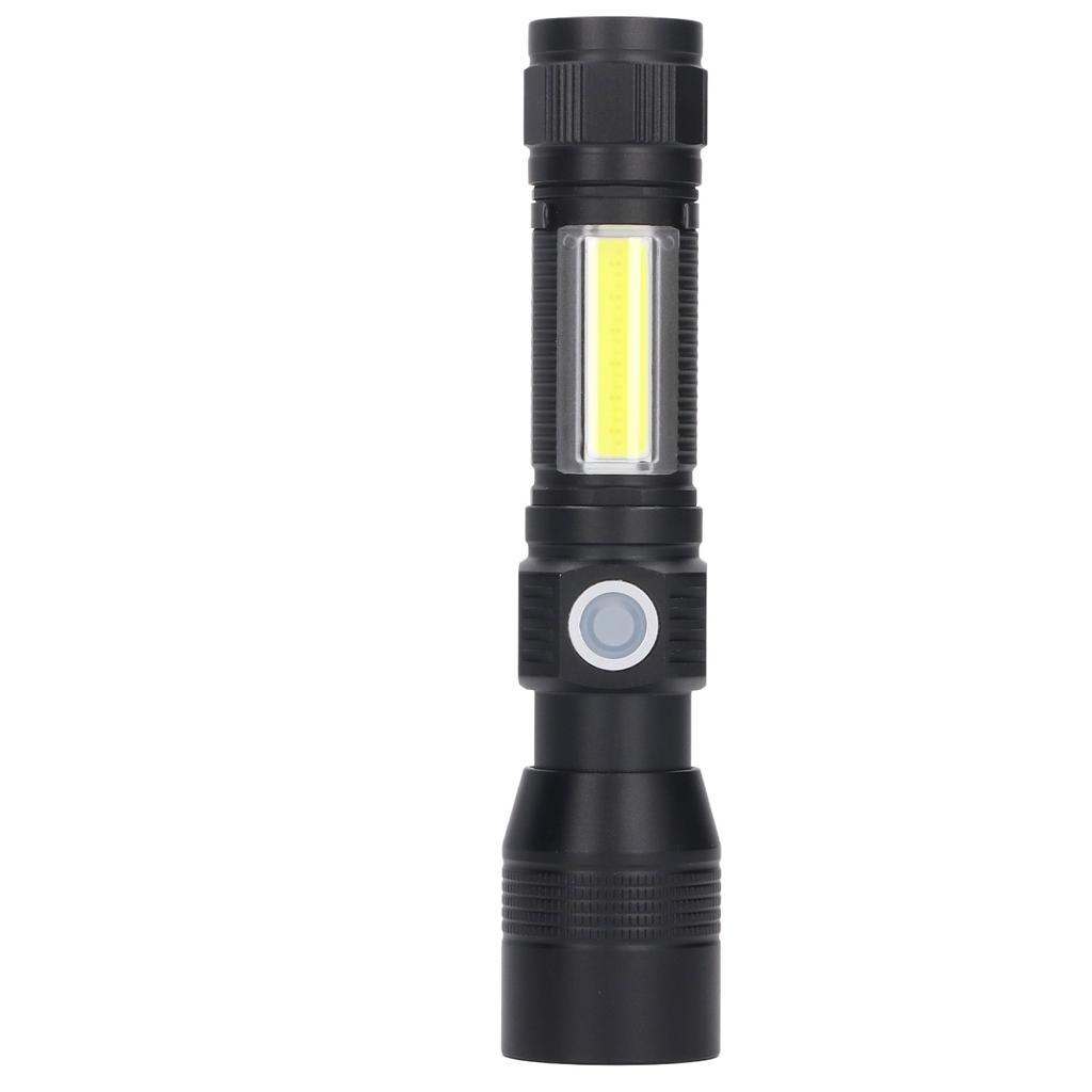 LED Flashlight Rechargeable Torch LED Pocket Flashlight with COB Light Super Bright Magnetic Base