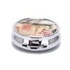 Folding Pill Case Metal Pill Cutter Medicine Pill Box Makeup Storage Container