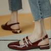 Elegant Women Shoes 2025 Brand Slingbacks Buckle Strap Women's Pumps Fashion Shallow Office and Career Hot Sale Toe Cap Sandals