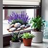 Painted Purple Lavender Balcony Glass Home Beautification and Decoration Electrostatic Window Stickers