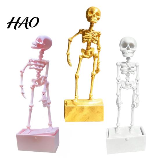Movable Joint Skeleton Model Dancing Aquarium Bubbler Ornament, Air?Powered Moving Fish Tank Non-Toxic Accessory Decor, Underwater Funny Figurine,