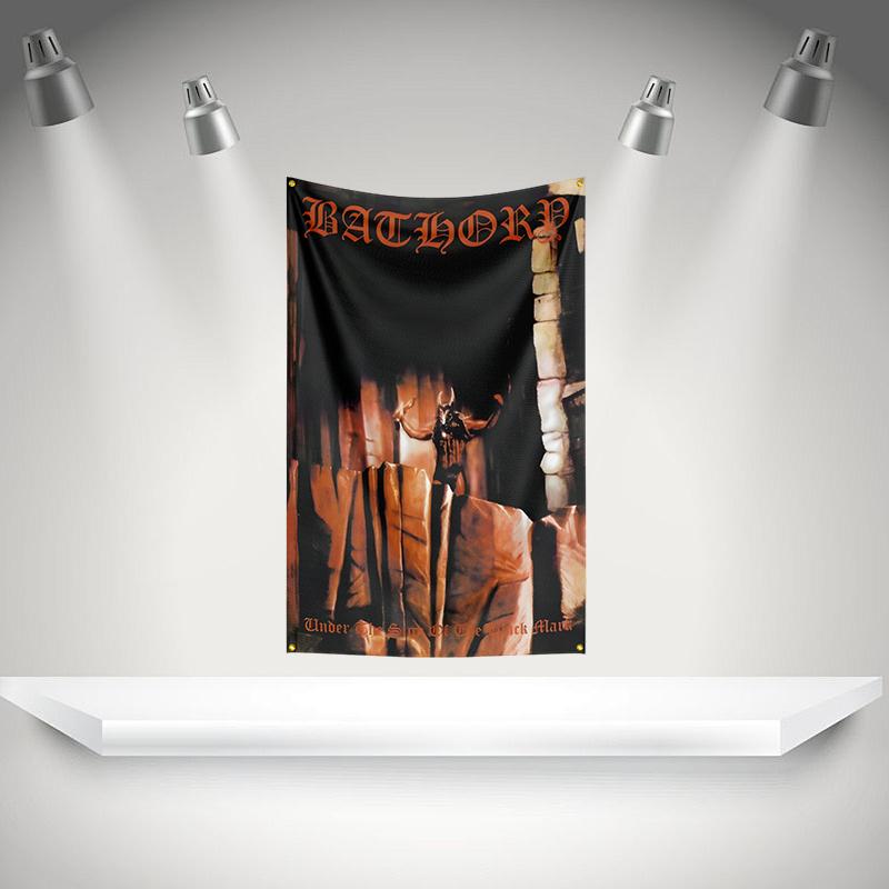 Bbathorys Flag Rock Music Band Banner 3x5ft With Brass Grommets Hd Printing Tapestry Exhibition Music Band Fans Garage Decor