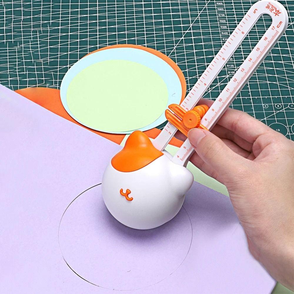 Cute Kitty 360° Rotary Circle Cutter Paper Card Photo Round Cutting Tool  Laminate