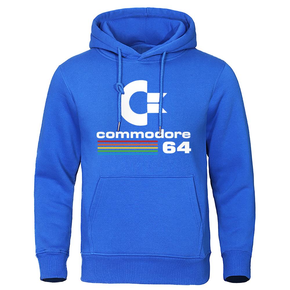 Удобный мужской спортивный костюм осень-зима толстовка с капюшоном Commodore 64 Cool Clothing Длинные рукава толстовки