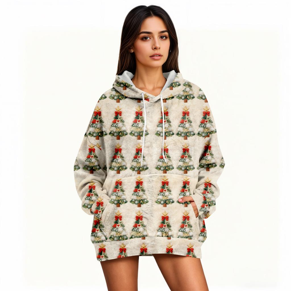 Толстовки для женщин оверсайз зимние плюшевые милые свитшоты пуловер модная осенне-зимняя одежда