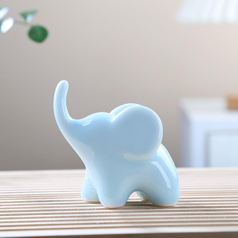 Modern Art Simulated Elephant Figurines Ornaments Animal Feng Shui Decor Office Accessories