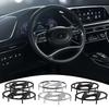 Car Emblem Steering Wheel Center Badge Cover Auto Styling Accessories For Hyundai i30 Tucson i20 i10 Kona ix20 Creta HB20 Sonata PP19