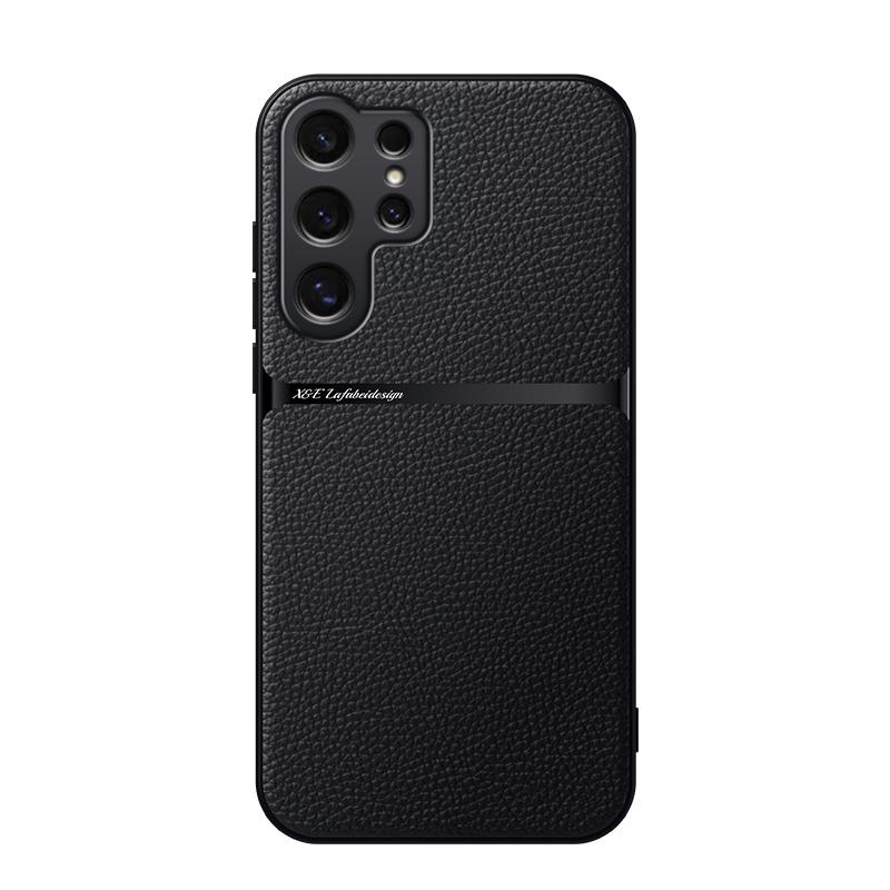 Тонкий кожаный чехол с магнитным покрытием для телефона Samsung S25 S24 FE S23 Ultra S22 S21 A16 A55 A54 A15 A35 A34, мягкий противоударный чехол-бампер MagSafe