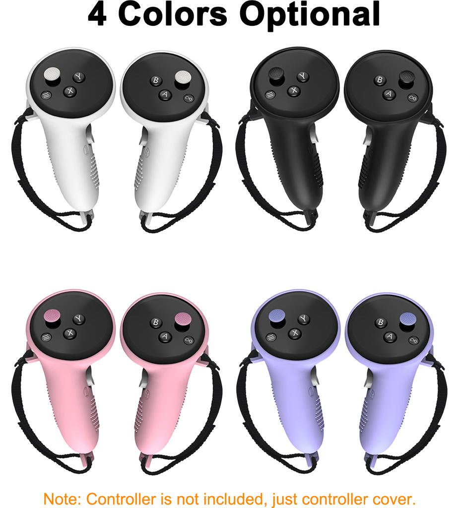 Крышка ручки контроллера, регулируемый ремешок с защитой от потери, совместимый с аксессуарами Quest 3