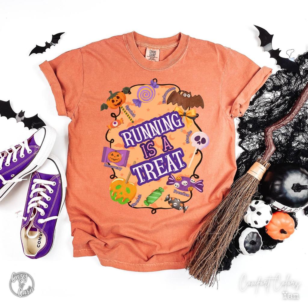 Halloween Running Shirt, Funny Runner T-Shirt, Autumn Running Humor Tee, Halloween Marathon Runner Gift, Fitness Mom Gym Clothes Fall