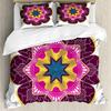 Mandala Duvet Cover Set Boho Style Ethnic Colorful Spring Garden Themed Multicolor Polyester Bedding Set Double Queen King Size